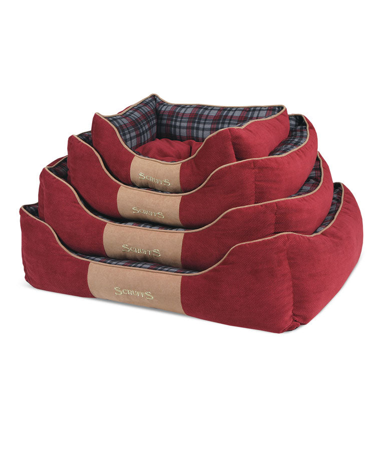 Scruffs Highland Dog Bed - M-RED